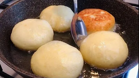 Вкусные жаренные пончики с картошкой