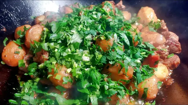 Вкусный ужин из картошки в казане
