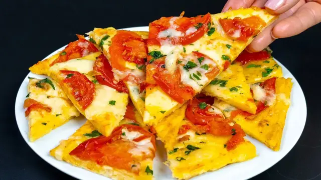 Картофельная лепёшка с овощами и моцареллой