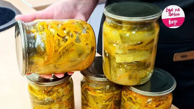 Быстрый салат из огурцов на зиму