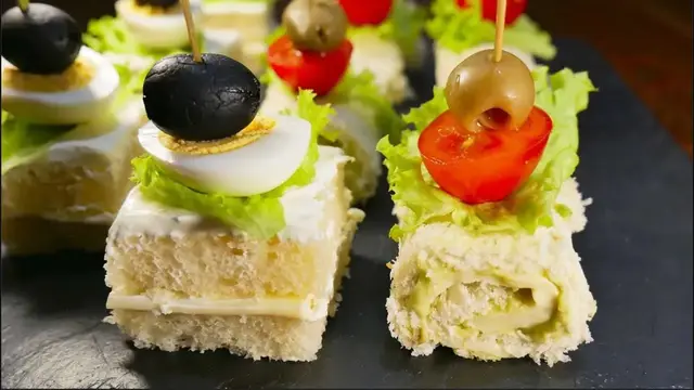 Праздничные закуски из хлеба