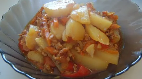 Рагу с фаршем и овощами