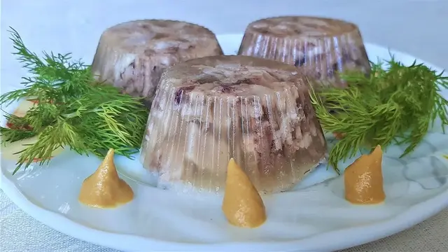 Правильный холодец из свиной рульки и говядины без желатина