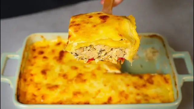 Запеканка с курицей и сыром