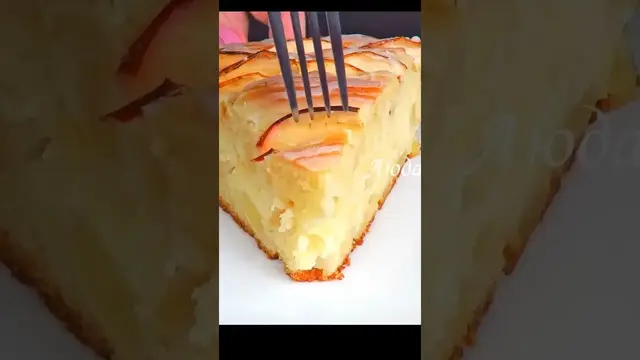 Творожный яблочный пирог к чаю