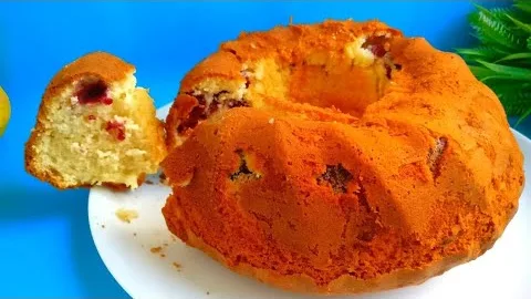Вкусный вишневый кекс 