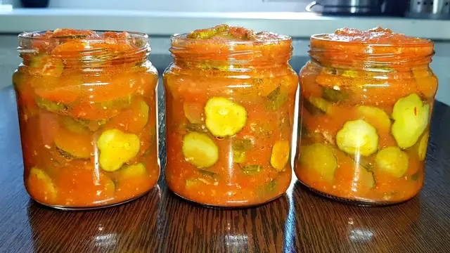 Обалденный салат из огурцов на зиму по-грузински