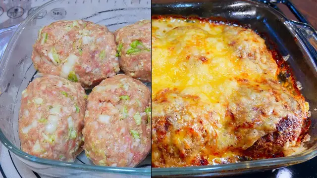 Мясные котлеты с капустой в духовке