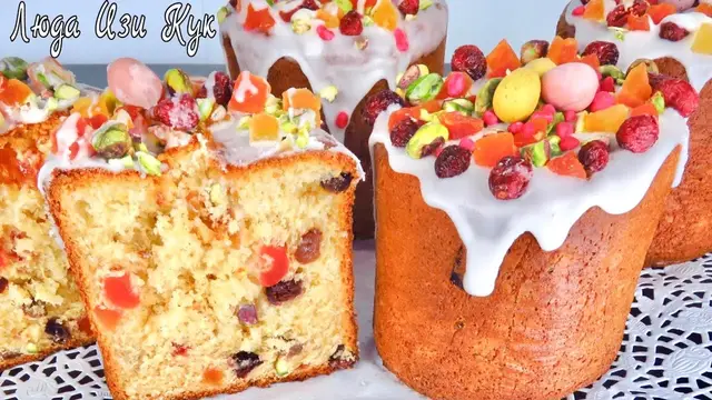 Сдобный сладкий быстрый кулич