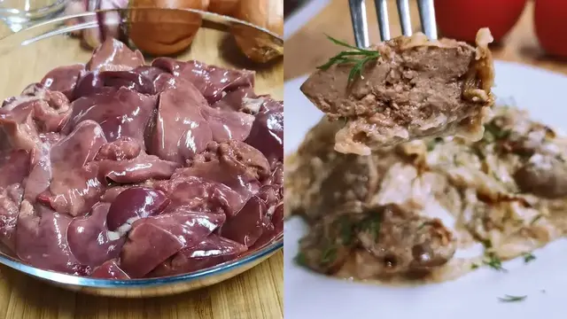 Куриная печень в сметане