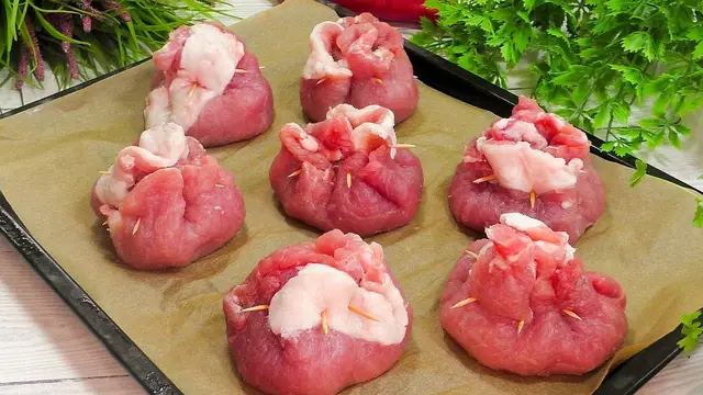 Мясные мешочки в духовке 