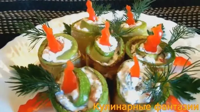 Рулеты из кабачков