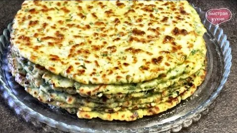 Хычины с картошкой, сыром брынза и зеленью