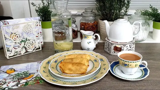 Блины фаршированые капустой