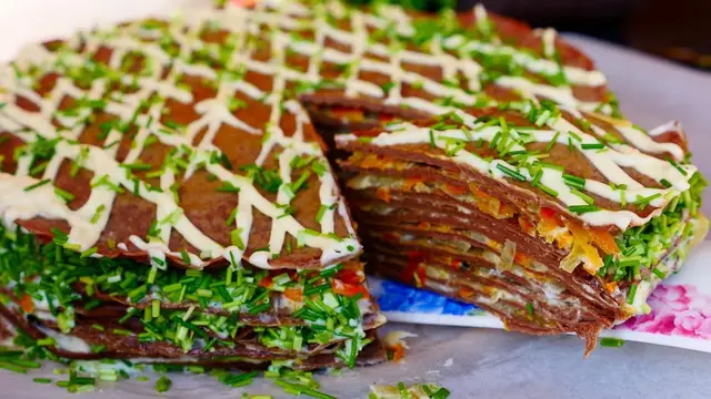 Печёночный торт из куриной печени