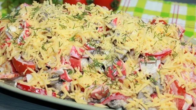 Салат с шампиньонами на любой праздник