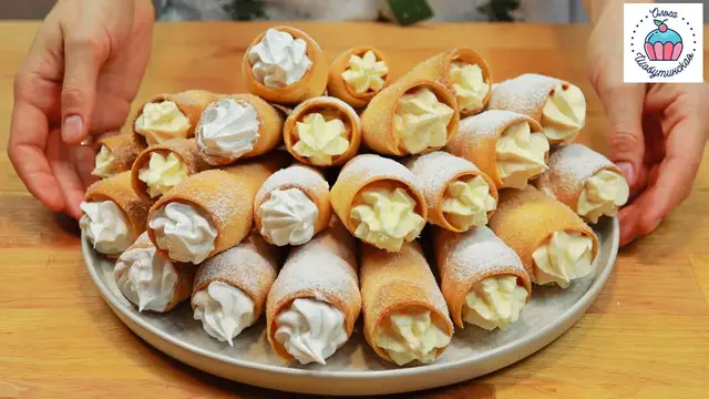 Трубочки с кремом