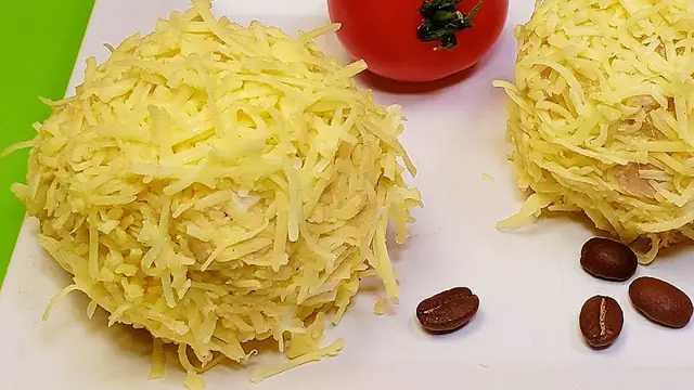 Новогодний салат Снежинки