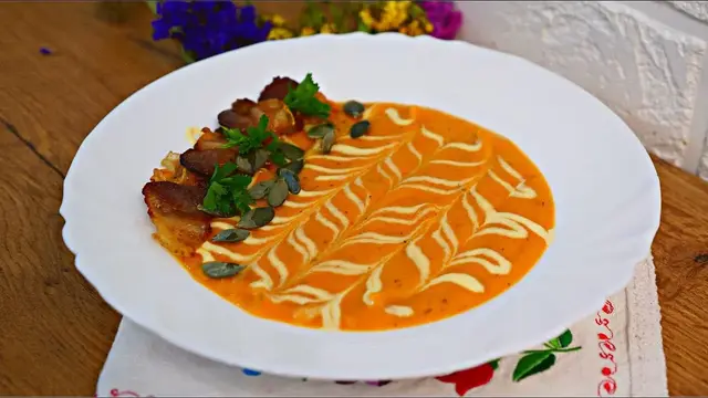 Самый вкусный суп-пюре из тыквы