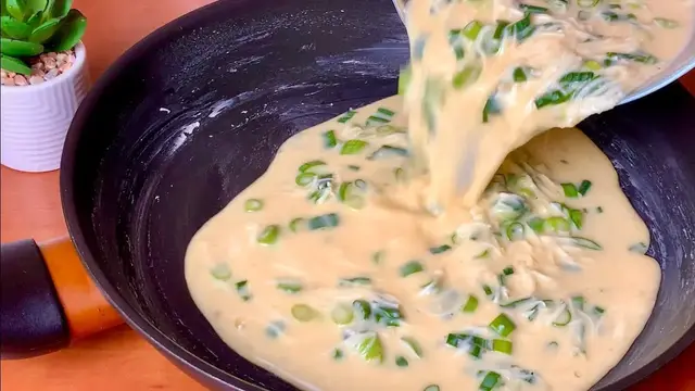 Луковый омлет