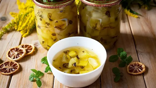 Варенье из кабачков с мятой и лимоном на зиму