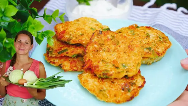 Капустные оладьи