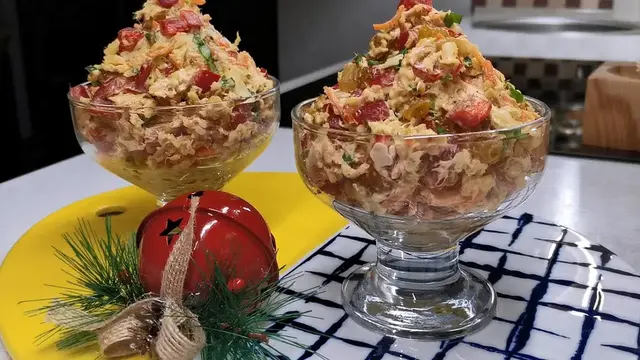Новый праздничный салат Гурман