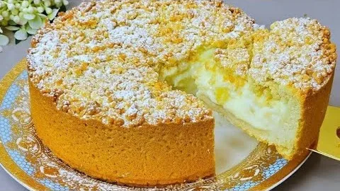 Вкусный пирог с кремом