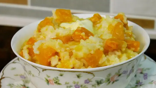 Рисовая каша с тыквой