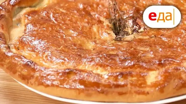 Куриный пирог с грибами 
