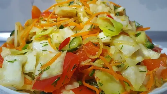 Хрустящая капуста по-корейски