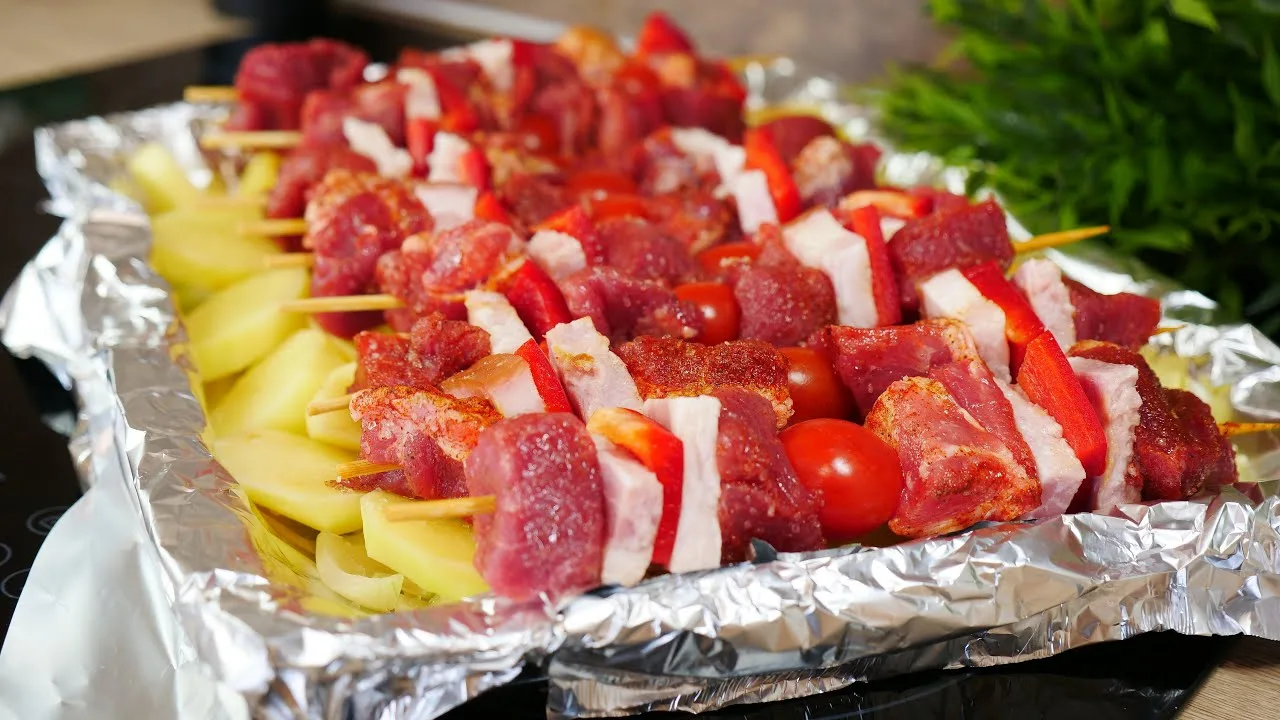 Свиной шашлык в духовке