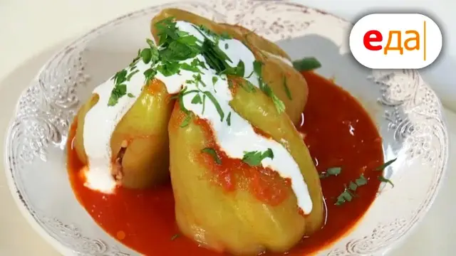 Окрошка и фаршированные перцы