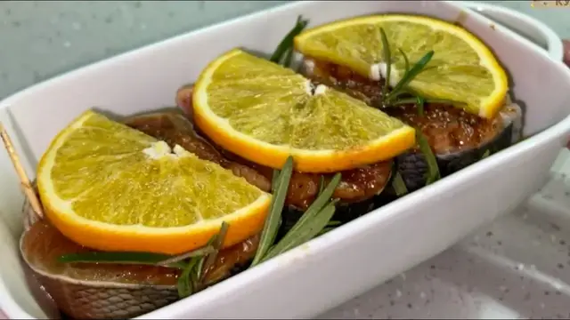 Вкусный стейк из рыбы