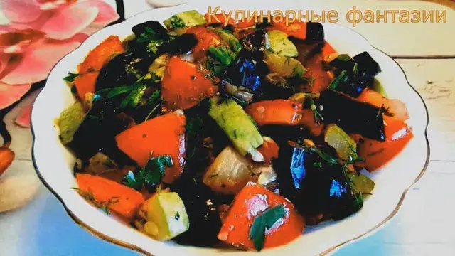 Очень вкусный овощной салатик