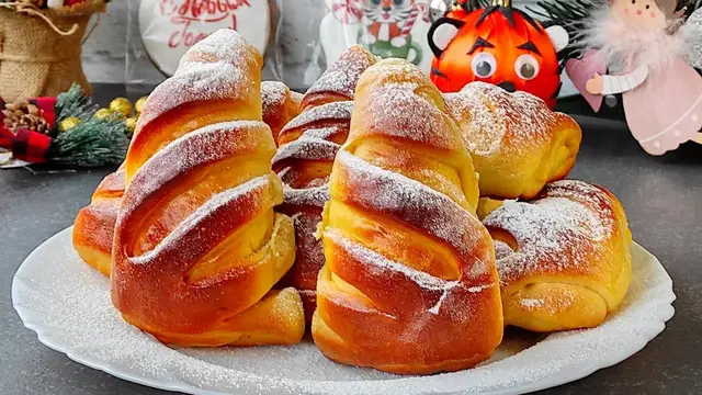 Мягкие булочки с творогом