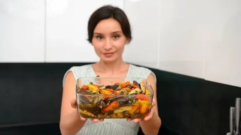 Баклажаны с перцем
