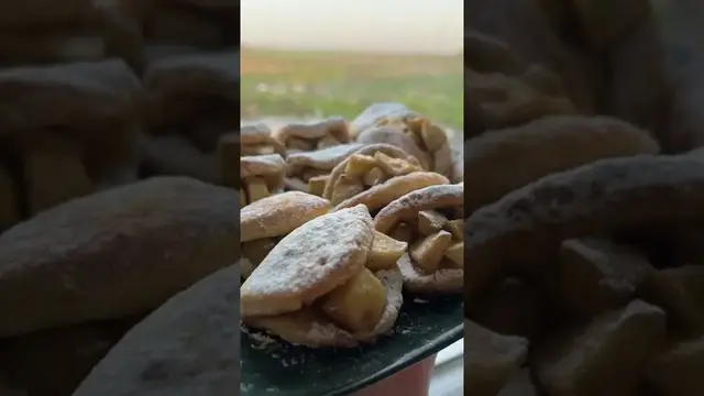 Домашнее печенье с яблоками