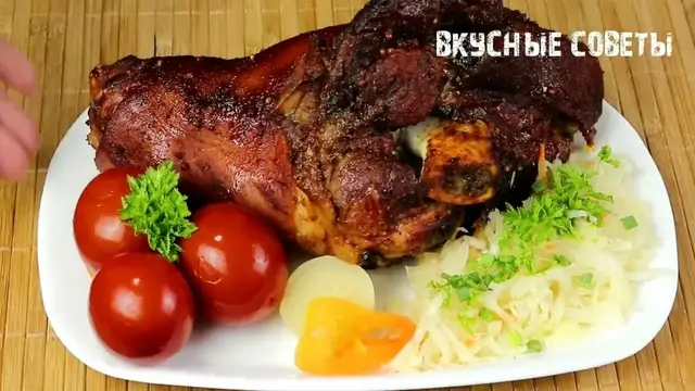 Рулька без пива, без кваса в духовке