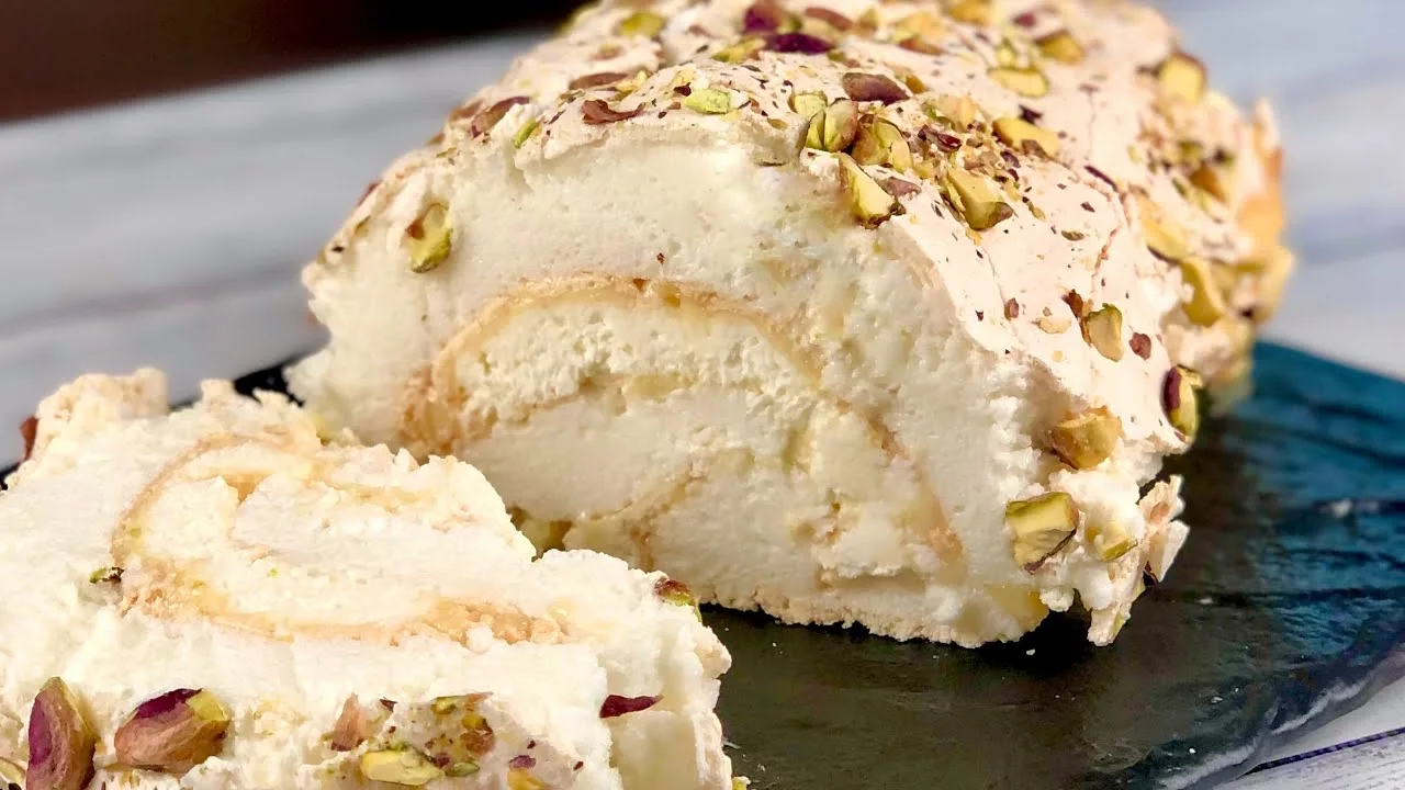 Меренговый рулет с лимонным курдом 
