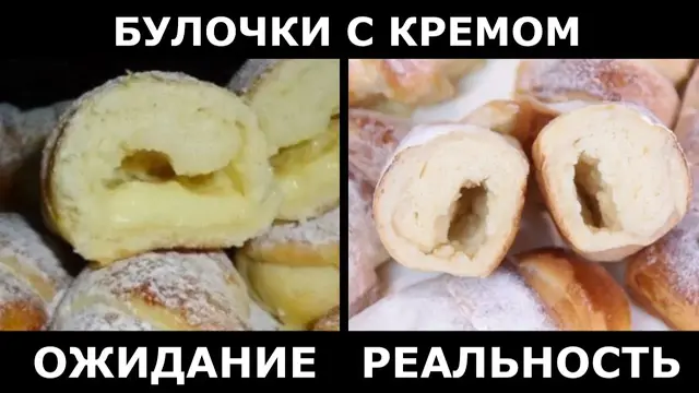 Воздушные булочки с кремом