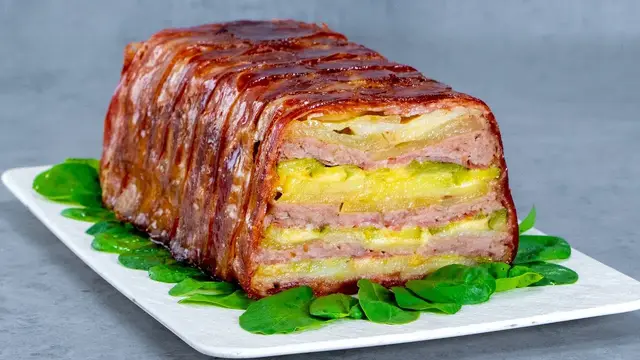 Террин из картофеля и мясного фарша