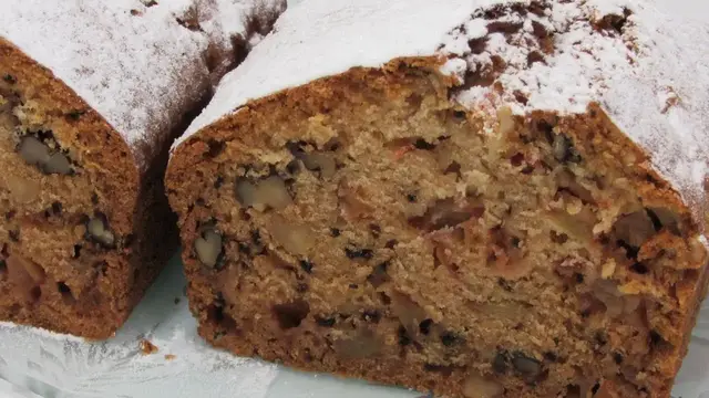 Постный кекс с яблоками