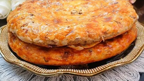 Слоёный пирог с мясом 