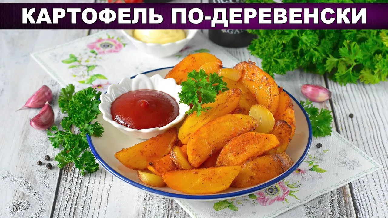 Картофель по-деревенски в аэрогриле
