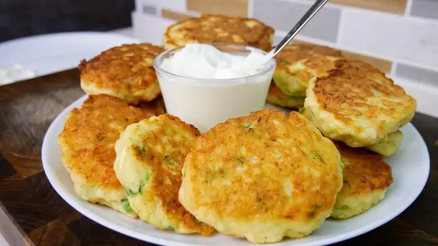 Оладьи с мясом 