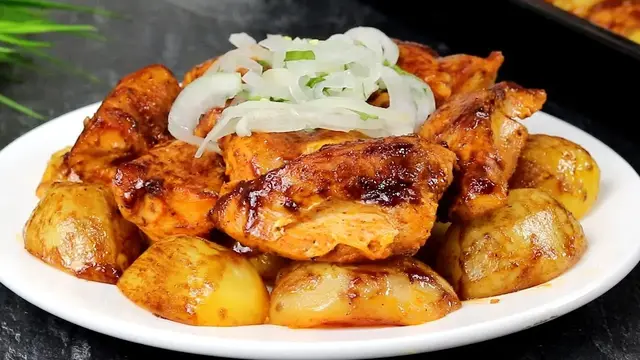 Курица с картошкой в духовке