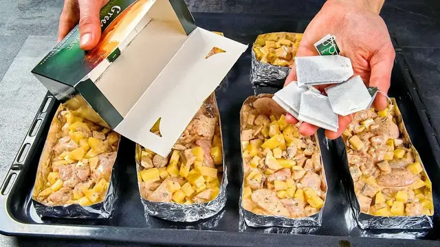 Порционное жаркое в фольге и Курино-картофельные котлетки в соусе