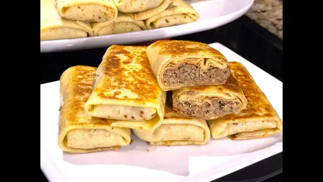 Сытные блинчики с мясом