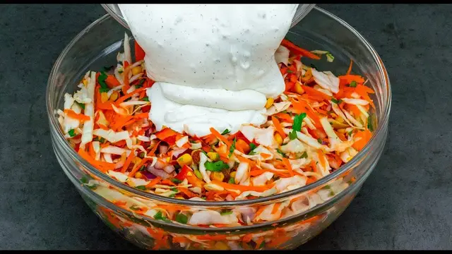 Салат из свежей капусты без майонеза